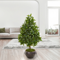 OH ARTS Nouveau design d'Arbousier artificiel Fausse plante pour la maison, le bureau et le centre commercial Décoration écologique durable Vert vif
