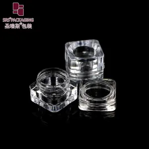 Wholesale empty 5gram transparent cosmetic nail polish AS plastic small jar