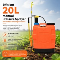 Pulvérisateur de jardin manuel à pression avec pistolet à gâchette, sac à dos de 20 L