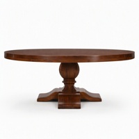 Table de salle à manger ovale rustique en bois massif, structure en pin KD, pour banquets de luxe, événements, mariages, fournitures pour fêtes