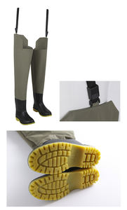 Hommes et unisexe léger respirant imperméable <span class=keywords><strong>Brier</strong></span> preuve chasse Bootfoot PVC Nylon néoprène caoutchouc pêche Hip Waders chaussettes - Product Image 5