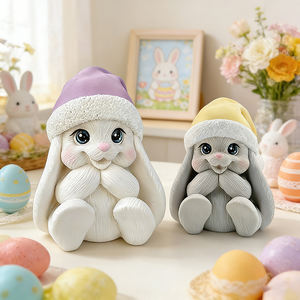 Moules en silicone pour bougies en forme de lapin, moule à gâteau au chocolat en forme de lapin, moule en silicone pour Pâques, moule en silicone pour résine époxy, savon, cire, décoration artisanale - Product Image 3