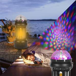 JD-900BR <b>Rainbow</b> LED Camping <b>Light</b> Rechargeable Battery Rotating Stage <b>Light</b> Indoor Outdoor Portable Flashlight - Product Image 2