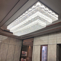 Lustre LED moderne de luxe, luminaire suspendu en cristal, verre personnalisé, décoration de hall d'hôtel, banquet, mariage, lampe de plafond, maison, villa