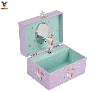 Custom Unicorn Musical Jewelry Storage Box Kids Ballerina Music Jewellery Box