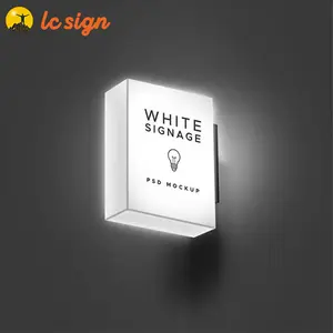 Pubblicità esterna negozio retroilluminato a led scatola chiara segnaletica acrilico LED negozio segno anteriore a vuoto che forma rotondo light box