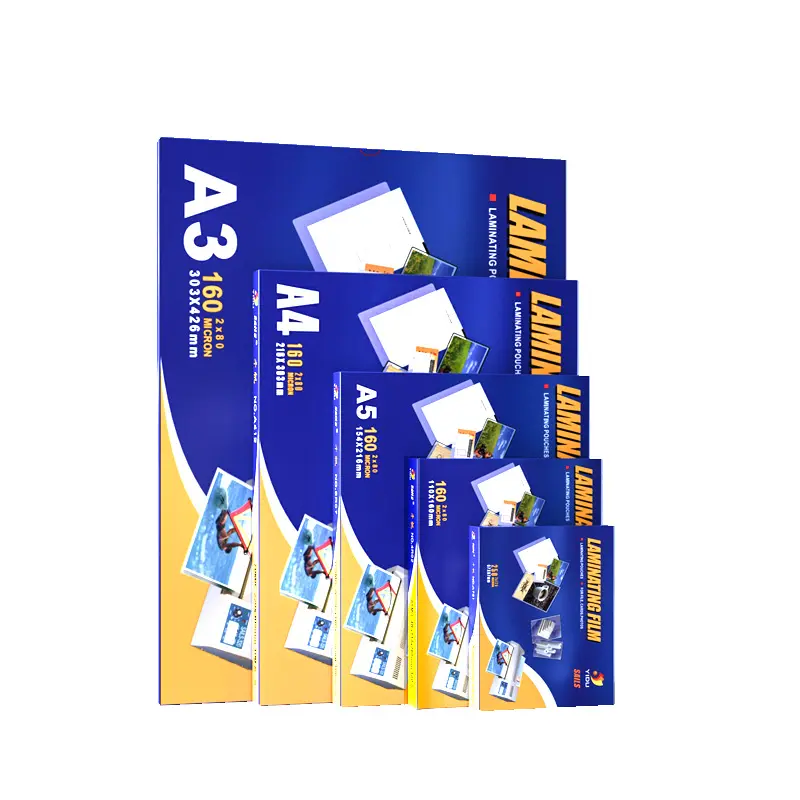 YIDU Produit Offre Spéciale 5 mil 125 microns PET/PE/EVA Pochettes de plastification thermique transparentes Film lettre taille feuille A4 pour papiers scolaires