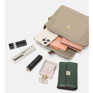 Cowhide Small <b>Square</b> Shoulder Bag Genuine Leather Bag Women's Trendy and High-end Girl's Large Capacity Crossbody Cosmetic Bag - Product Image 5