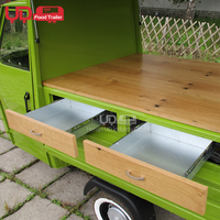 Rue Vente Mini Camion de Nourriture Électrique 3 Roues Chariot De Hot-Dog De Crème Glacée Mobile Piaggio Ape
