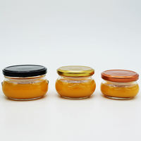 Pot à confiture 80ml 100ml 150ml 200ml Pot à confiture en verre transparent à large bouche avec couvercle à vis