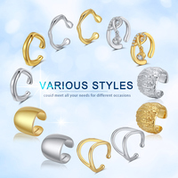 CL10 Argent Pas de Piercing Femmes Clip Réglable 1Pc Helix Cartilage Sans Piercing Manchette Boucle D'oreille Oreille Manchette Wrap Rock Boucle D'oreille Manchette