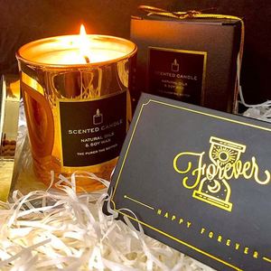 Luxurious Rose Gold Metal Jar Scented Soy <b>Wax</b> <b>Candle</b> with Snuffer and Tray Aromatherapy Home Decoration - Product Image 2