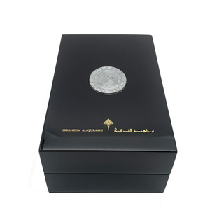 Caja de Perfume Rectangular de Madera Maciza de Terciopelo Negro de 9 mm, Hecha a Mano, Regalo Artesanal, Logotipo Personalizable Impreso, Fabricante de Guangdong - Product Image 2