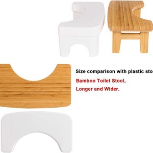 Bathroom toilet stool suitable for children, bamboo squat toilet <b>step</b> stool, <b>foldable</b> solid wood bathroom stool. - Product Image 3