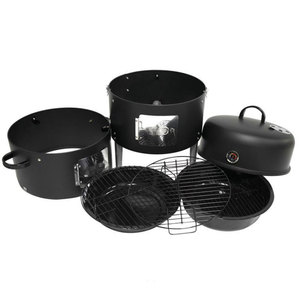 <span class=keywords><strong>Barbecue</strong></span> fumoir multifonctionnel à 3 niveaux, gril extérieur au charbon de bois, tour de fumage verticale, grils de <span class=keywords><strong>barbecue</strong></span> fumés en forme de baril - Product Image 4