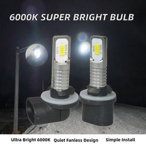Nouveau Kit d'ampoules LED antibrouillard 12V sans ventilateur, super lumineux 6000K blanc CSP 3570 Chip 881, pour remplacement automobile - Product Image 2