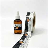 Étiquette personnalisée imprimée pour bouteille cosmétique, rouleau d'étiquettes adhésives imperméables en papier kraft pour shampoing, emballage personnalisé