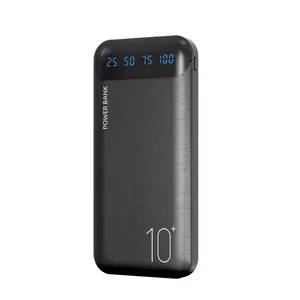 Chargeur Portable à prix d'usine, batterie externe d'une capacité de 10000mah avec 2 sorties USB avec affichage LED