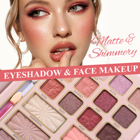 Julystar – fard à paupières mat longue durée, fard à joues pigmenté, 18 couleurs, ensemble de maquillage professionnel