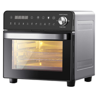 Freidora de Aire de Acero Inoxidable, Horno Deshidratador Multifunción 15L, Electrodoméstico de Cocina Inteligente Digital con 10 Programas Preestablecidos, para el Hogar, Alemán