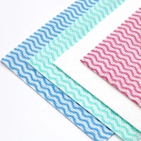 Chiffons de nettoyage à sec non tissés écologiques 20x40cm 40 pièces motif ondulé torchon de cuisine sanitaire et rouleau de torchon pour tables