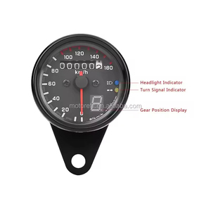 RTS Universal Motocicleta Duplo Odômetro Velocímetro Medidores Engrenagem <span class=keywords><strong>Display</strong></span> <span class=keywords><strong>Digital</strong></span> com medidor Indicador LED - Product Image 3