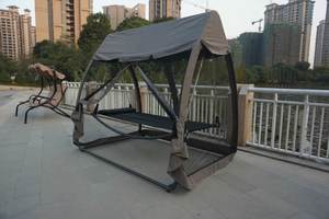 <span class=keywords><strong>Hamaca</strong></span> de mimbre para patio exterior, asiento doble de 3 personas, columpio colgante para jardín y patio, nuevo diseño - Product Image 2