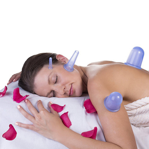 Gesichts massage Gesundheits wesen Silikon Schröpfen Therapie-<span class=keywords><strong>Sets</strong></span> 4 Tassen Vakuum Blau Schröpfen Set - Product Image 6