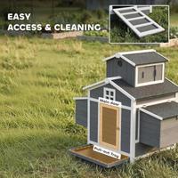 Poulailler Moderne en Bois de Pin Massif MQ – Écologique, Respirant et Stable pour Poulets Toutes Saisons – Entrepôt USA