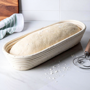 Commande en gros : Panier de levage pour pain au levain en rotin tressé à la main, écologique, compatible lave-vaisselle, avec insert en coton amovible - Product Image 1