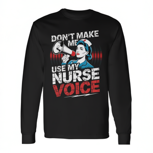 Camiseta de manga larga con diseño de voz de enfermera, ropa médica Nurse Life, talla unisex para adultos - Product Image 2
