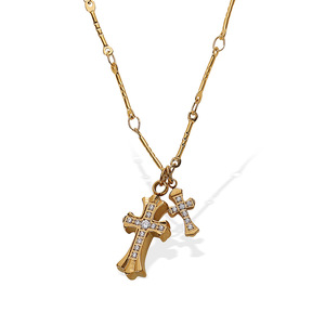 <b>Cross</b> Clavicle <b>Chain</b> Gold Necklace With Zircon Charms For Gift Fashion Jewelry - Product Image 5