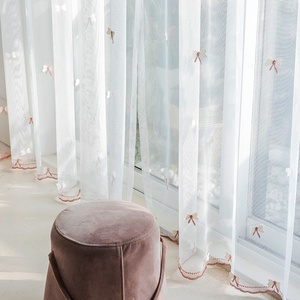 Tenda <span class=keywords><strong>per</strong></span> Cameretta Bambina Stile Principessa, Nuova Collezione, Ricamata con Farfalle Patchwork Rosa, Trasparente, Stile Coreano - Product Image 5