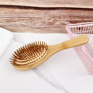 High Quality Wholesale Hair Comb Circle <strong>Bamboo</strong> <strong>Hairbrush</strong> for Massage Hair Extensions Brush - Product Image 3