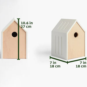 Maison d'oiseau en bois extérieur maisons d'oiseaux mangeoire à oiseaux décor de jardin meubles cadeau extérieur nichoir en bois - Product Image 1