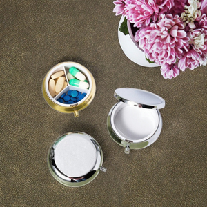 Wholesale Custom Portable <b>Mini</b> Pocket Medicine Pill Case Organizer Square Metal Travel <b>Storage</b> <b>Box</b> - Product Image 2