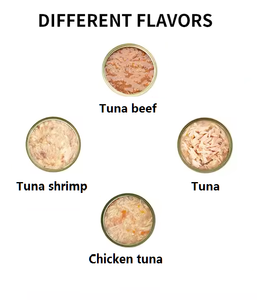 Oem חטיפי חיות מחמד אום באיכות גבוהה בקר טונה טהור חלבון גבוה משומר לחתולים וכלבים - Product Image 2