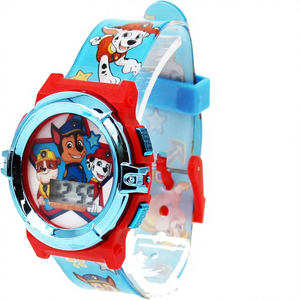 Ensemble de montres pour enfants Paw Patrol, mouvement à quartz écologique, lampe torche, écran LCD, design Chase/ Marshall/Rubble, affichage numérique, réglable - Product Image 1
