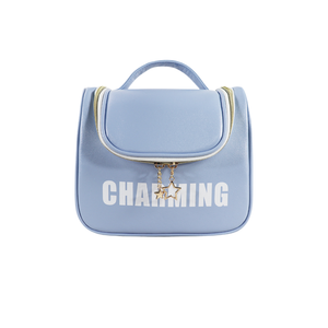 Vietnam Case with Zipper Closure <b>Makeup</b> <b>Box</b> <b>Storage</b> Women's Luxury Large-Capacity Travel Portable PU Leather Cosmetic Bag - Product Image 1