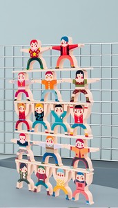Blocs de construction empilés colorés pour enfants, jouets en bois, jeu d'équilibre, <span class=keywords><strong>dessin</strong></span> <span class=keywords><strong>animé</strong></span> <span class=keywords><strong>hercule</strong></span> - Product Image 6
