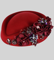 Chapeau Turban Vintage en Feutre pour Femme, Doux, Style Derby, Fascinator à Fleur, pour Église, Fête, Béret, Idéal pour Hôtesses de l'Air et Occasions Spéciales