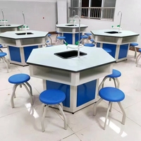 Muebles Escolares Combinados, Silla de Escritorio Trapezoidal Individual con Material de Aleación de Resina Fenólica, Anti-químicos, para Uso en Laboratorios Escolares