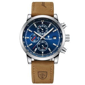 Nuevo Reloj POEDAGAR <span class=keywords><strong>932</strong></span> para Hombre, Reloj de Pulsera de Cuarzo con Correa de Cuero, Diseño Moderno y Elegante, Resistente al Agua - Product Image 1