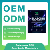 OEM ODM Bandes de mélatonine à croquer, saveur menthe, enrichies en Vitamine B6, pour soin nocturne