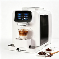 Cafetera Automática Anbolife, de Grano a Taza, 19 Bares, Bomba ULKA, Pantalla Táctil, 11 Bebidas, WiFi Opcional, Fabricación OEM
