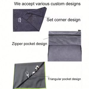 Toalla Deportiva Absorbente de Microfibra con Logotipo Personalizado, con Capucha Antideslizante para Ejercicio, Tamaño Grande 40X95cm - Product Image 3