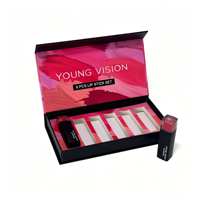 Boîte cadeau de luxe personnalisée avec logo, imperméable, pour rouge à lèvres et gloss, emballage cosmétique haut de gamme, fermeture magnétique à clapet, éponge exclusive