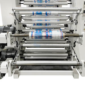 6 colori Pet Bopp Film stampanti flessografiche con doppio Unwinder e Rewinder sacchetto di plastica Stack Flexo macchina da stampa - Product Image 2
