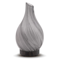 Diffuseur d'arômes ultrasonique en verre de qualité supérieure, silencieux, humidificateur LED 7 couleurs avec contrôle séparé de la lumière et de la brume pour la maison, la chambre et le bureau
