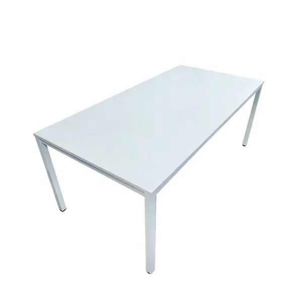 Modern basit Metal çerçeve ahşap masa masa ofis masası